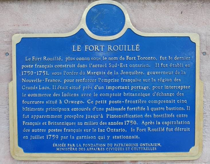 plaque commémorative à Fort Rouillé